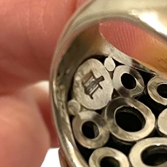 John Hardy Sterling Silver Dot Square Cocktail Ring.                 |Size: 7| - Picture 3 of 11